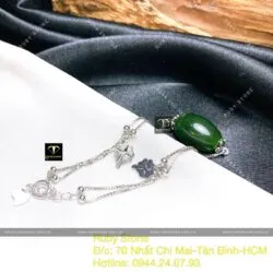 Lắc bạc lu thống ngọc bích Canada xanh đậm