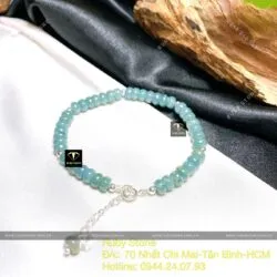 Lắc bạc 925 Lam Ngọc bánh xe - Hình ảnh 3