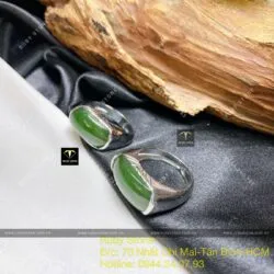 Nhẫn yên ngựa Ngọc bích Canada, bạc 925