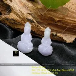 Phật Quan Thế Âm Bồ Tát Cẩm thạch phớt tím, KT 30mm - Ảnh 4
