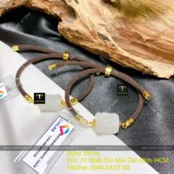 Lu thống ngọc Cẩm thạch khắc chú Om - Hình ảnh 4