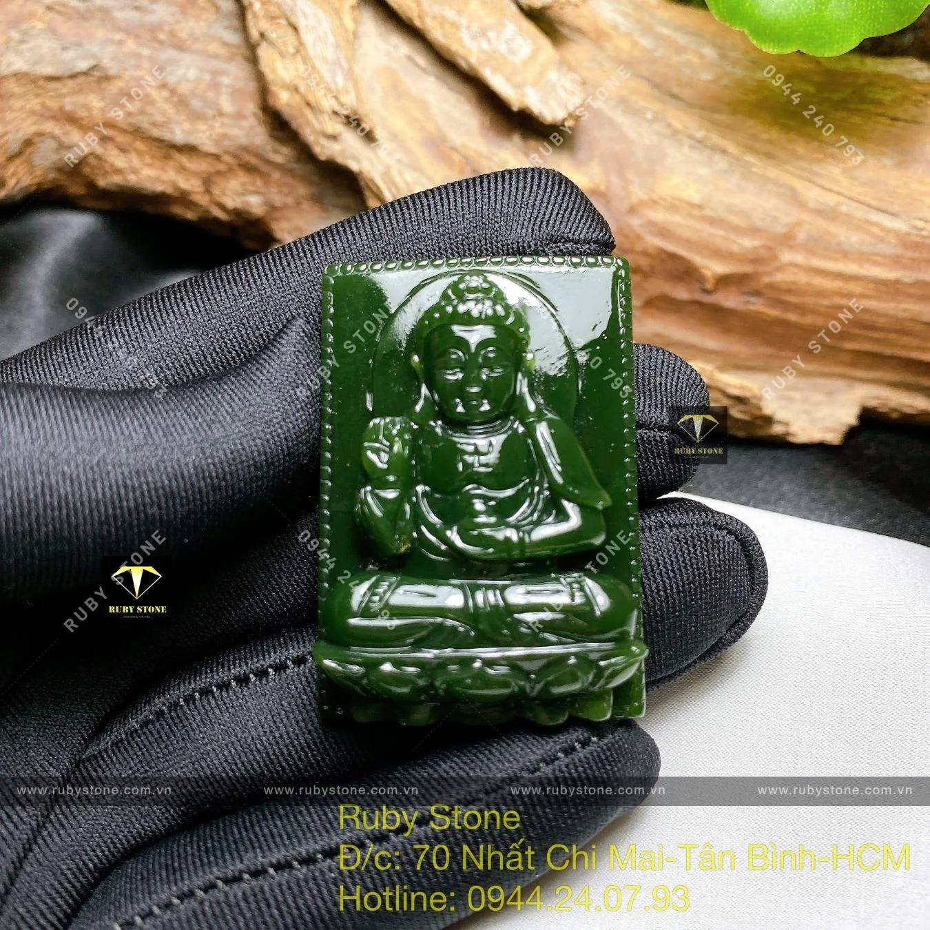 A DI ĐÀ – Phật bản mệnh ngọc bích tuổi Tuất – Hợi, KT 40mm A DI ĐÀ – Phật bản mệnh ngọc bích tuổi Tuất – Hợi, KT 40mm - Ảnh 4