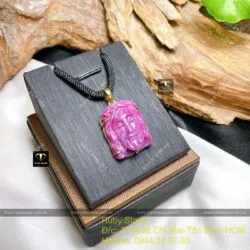 Mặt dây chuyền Chúa Jesus Ruby Nam Phi, vàng 18k - Ảnh 3