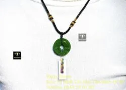 Đồng điếu Ngọc bích khắc chú “Om Mani Padme Hum”, ĐK 28mm - Hình ảnh 10