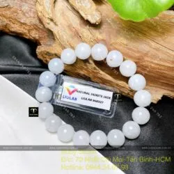 Vòng tay ngọc Cẩm thạch nếp băng, 10 ly