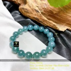 Chuỗi tay Lam Ngọc bông tuyết 10 ly - Hình ảnh 2