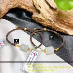 Lu thống ngọc Cẩm thạch khắc chú Om - Hình ảnh 2