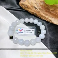 Chuỗi tay ngọc Cẩm thạch nếp băng, 10 ly - Hình ảnh 2