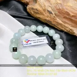 Vòng chuỗi tay ngọc Cẩm thạch xanh lơ, 10 ly