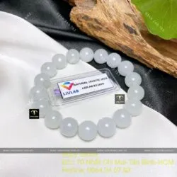 Vòng chuỗi ngọc Cẩm thạch nếp băng trắng 10 ly
