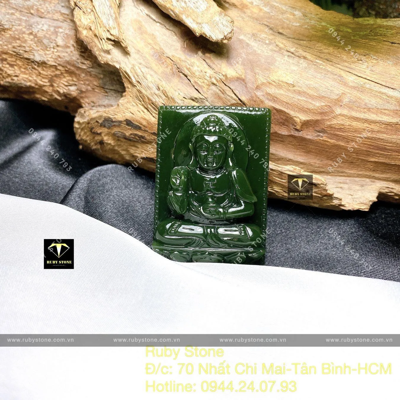 A DI ĐÀ – Phật bản mệnh ngọc bích tuổi Tuất – Hợi, KT 40mm A DI ĐÀ – Phật bản mệnh ngọc bích tuổi Tuất – Hợi, KT 40mm - Ảnh 6