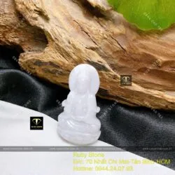 Phật Quan Thế Âm Bồ Tát Cẩm thạch phớt tím, KT 35mm