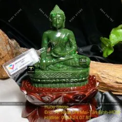 Phật Thích Ca ngọc bích Canada chạm tay tinh xảo, cao 10,5cm (chưa bao gồm đế) - Hình ảnh 6