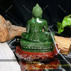 Phật Thích Ca ngọc bích Canada chạm tay tinh xảo, cao 10,5cm (chưa bao gồm đế) - Hình ảnh 7