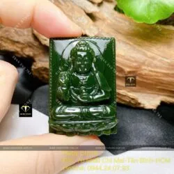 A DI ĐÀ – Phật bản mệnh ngọc bích tuổi Tuất – Hợi, KT 40mm A DI ĐÀ – Phật bản mệnh ngọc bích tuổi Tuất – Hợi, KT 40mm