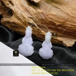 Phật Quan Thế Âm Bồ Tát Cẩm thạch phớt tím, KT 30mm