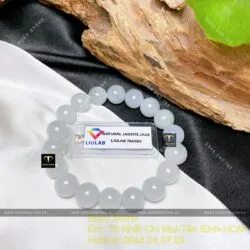 Vòng chuỗi ngọc Cẩm thạch nếp băng trắng, 10 ly - Hình ảnh 3