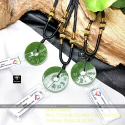 Đồng điếu Ngọc bích khắc chú “Om Mani Padme Hum”, ĐK 28mm - Hình ảnh 7