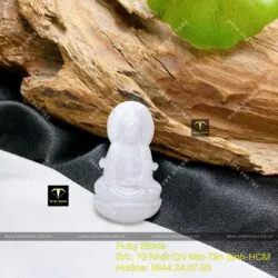 Phật Quan Thế Âm Bồ Tát Cẩm thạch phớt tím, KT 35mm