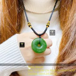 Đồng điếu ngọc bích Canada xanh lá, kích thước 30mm Đồng điếu ngọc bích Canada xanh lá, kích thước 30mm