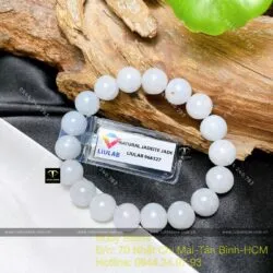 Vòng tay ngọc Cẩm thạch nếp băng, 10 ly - Hình ảnh 4