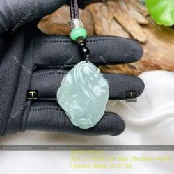 Mặt dây chuyền hoa sen Băng ngọc, KT 38mm