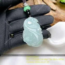 Mặt dây chuyền liên hoa Băng ngọc, KT 40mm Mặt dây chuyền liên hoa Băng ngọc, KT 40mm