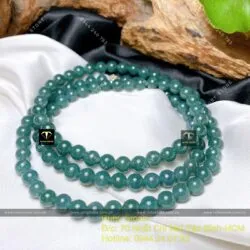 Chuỗi 108 hạt Lam ngọc, ĐK 6,8mm