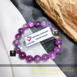 Chuỗi Ruby sao thiên nhiên Guinea 9 ly mix bi vàng 18k - Ảnh 4