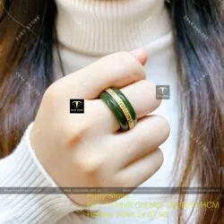 Nhẫn Ngọc Bích Canada, vàng 18k