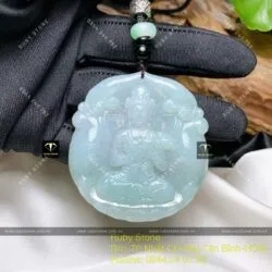 Phật Quan Thế Âm Ngọc Cẩm Thạch, KT 54mm