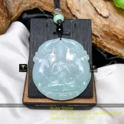 Phật Quan Thế Âm Ngọc Cẩm Thạch, KT 54mm - Hình ảnh 3
