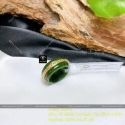 Nhẫn Ngọc Bích Canada, vàng 18k - Hình ảnh 3