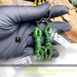 Chuỳ kim cang ngọc bích Canada chạm tay, KT 50mm - Ảnh 7