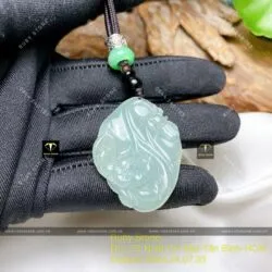 Mặt dây chuyền hoa sen Băng ngọc, KT 38mm