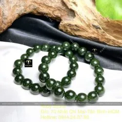Vòng chuỗi Ngọc bích Canada xanh đậm 10 ly