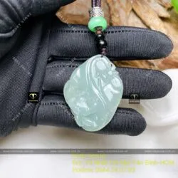 Mặt dây chuyền hoa sen Băng ngọc, KT 38mm