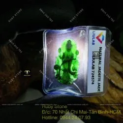 Phật Quan Thế Âm Bồ Tát ngọc Phỉ Thuý Mực Dục - Hình ảnh 2