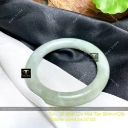 Vòng tay ngọc cẩm thạch Myanmar, ni tay 50mm - Ảnh 2