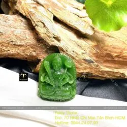 Hư không tạng bồ tát – Phật bản mệnh tuổi Sửu- Dần, ngọc bích Canada, KT 40mm - Ảnh 7