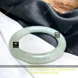 Vòng tay ngọc cẩm thạch Myanmar, ni tay 50mm - Ảnh 5