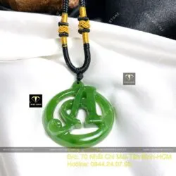 Mặt dây chuyền chữ cái Ngọc Bích, khắc theo yêu cầu - Hình ảnh 3