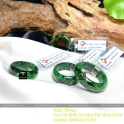 Nhẫn ngọc Cẩm thạch sơn thuỷ, bản 8mm