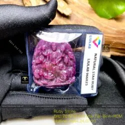 Phổ Hiền Bồ Tát – Phật bản mệnh Ruby Nam Phi, tuổi Thìn - Tỵ, KT 38mm - Hình ảnh 3