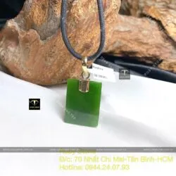 Mặt dây chuyền Ngọc Bích Canada, KT 21mm, móc vàng 10k - Hình ảnh 5