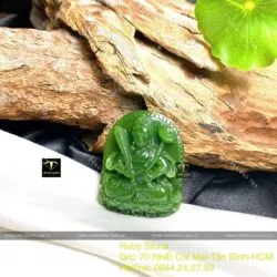 Hư không tạng bồ tát – Phật bản mệnh tuổi Sửu- Dần, ngọc bích Canada, KT 40mm - Ảnh 6
