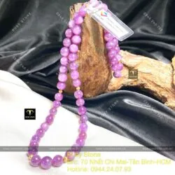 Vòng cổ Ruby sao thiên nhiên 412ct, bi vàng 18k - Ảnh 5