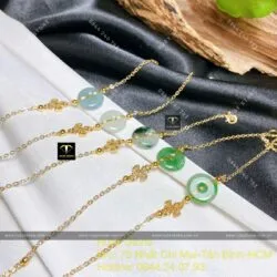 Lắc tay đồng điếu ngọc Phỉ thuý, bạc 925 - Ảnh 3