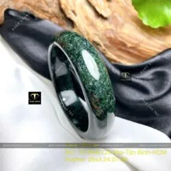 Vòng cẩm thạch sơn thuỷ xanh đen, ni tay 58mm