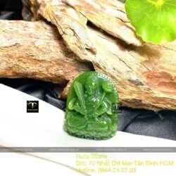 Hư không tạng bồ tát – Phật bản mệnh tuổi Sửu- Dần, ngọc bích Canada, KT 40mm - Ảnh 5
